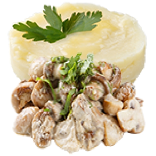 Пюре картофельное с курицей и грибами