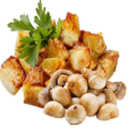 Картофель запеченый с грибами
