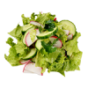 Салат из капусты, редиса и огурца со сметаной