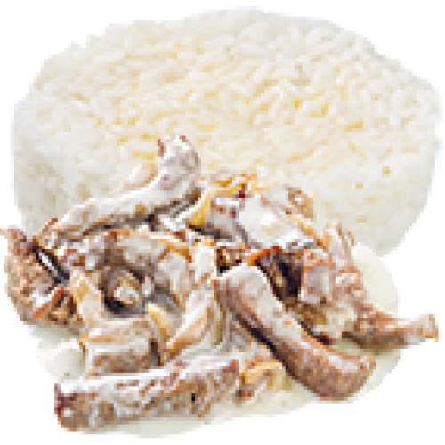 Куряче філе в грибному соусі з рисом