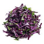 Салат из красной капусты и зелени